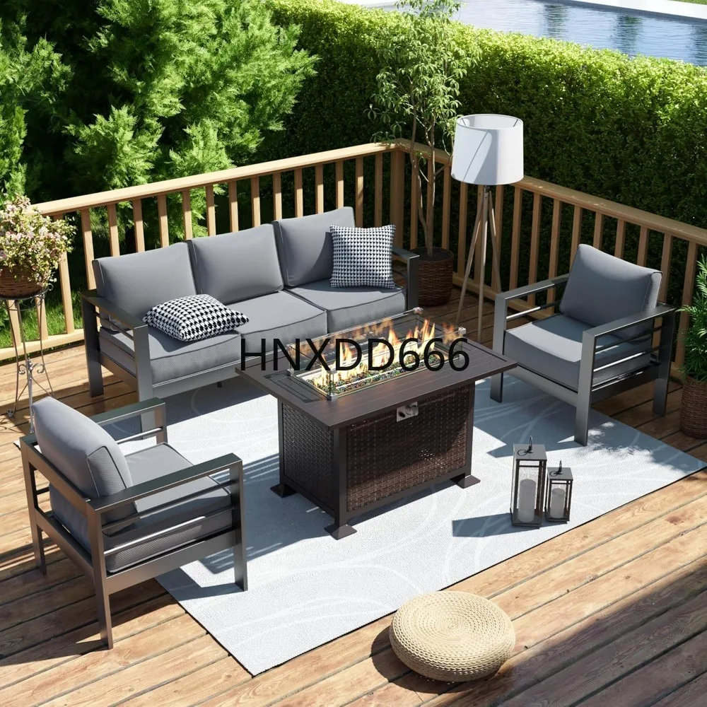 Outdoor Furniture Fire Table - Ateş Çukuru Masalı Veranda Mobilya Seti,