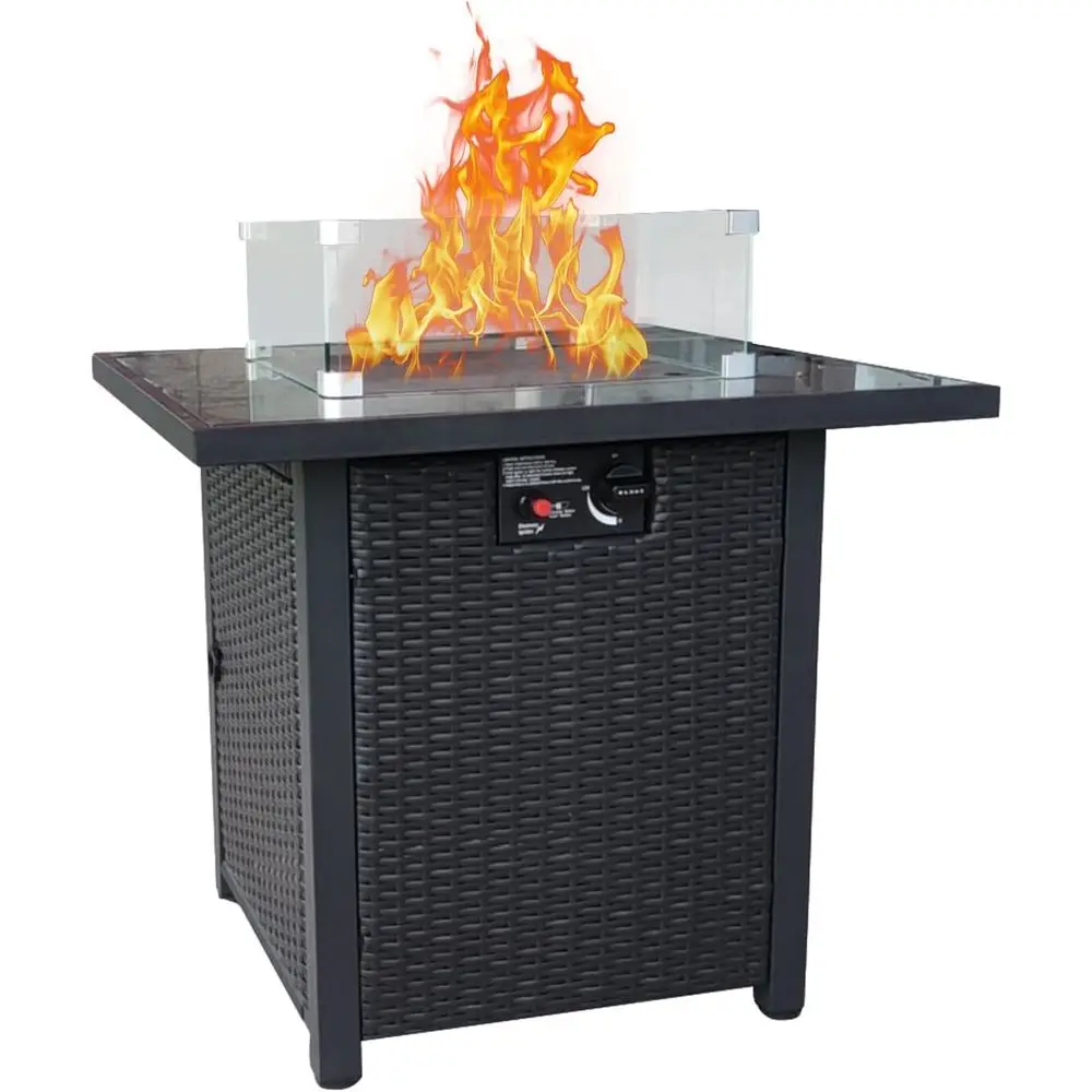 Outdoor Furniture Fire Table - Hasır Dış Mekan Veranda Mobilya Seti,