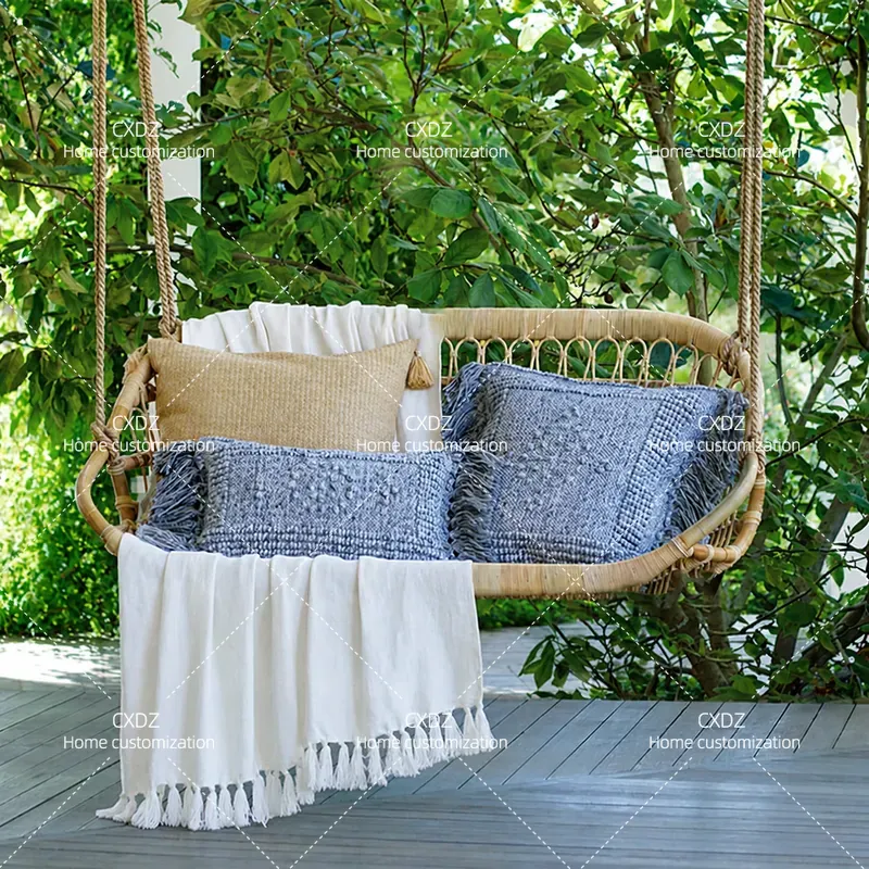 Outdoor Furniture In Bali - Açık Hava Çift Kişilik Asılı Rattan