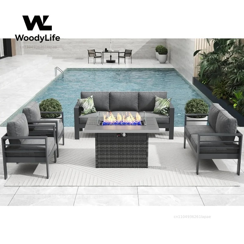 L5 Parçalı Modern Alüminyum Ba - Outdoor Furniture Fire Table incelemesi ve fiyatı