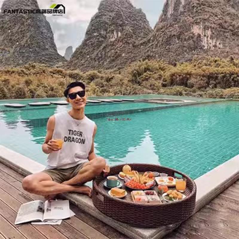Yüzme Havuzu Yüzen Rattan Teps - Outdoor Furniture In Bali incelemesi ve fiyatı