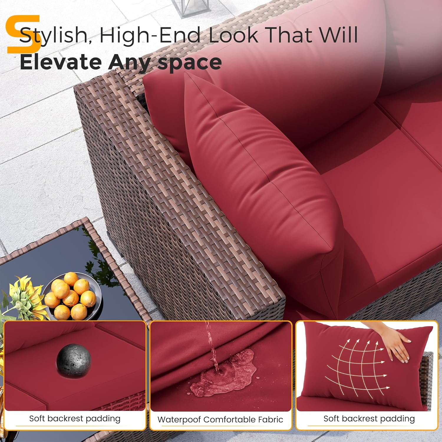 8 Parça Her Hava Koşuluna Uygu - Outdoor Furniture Fire Table incelemesi ve fiyatı