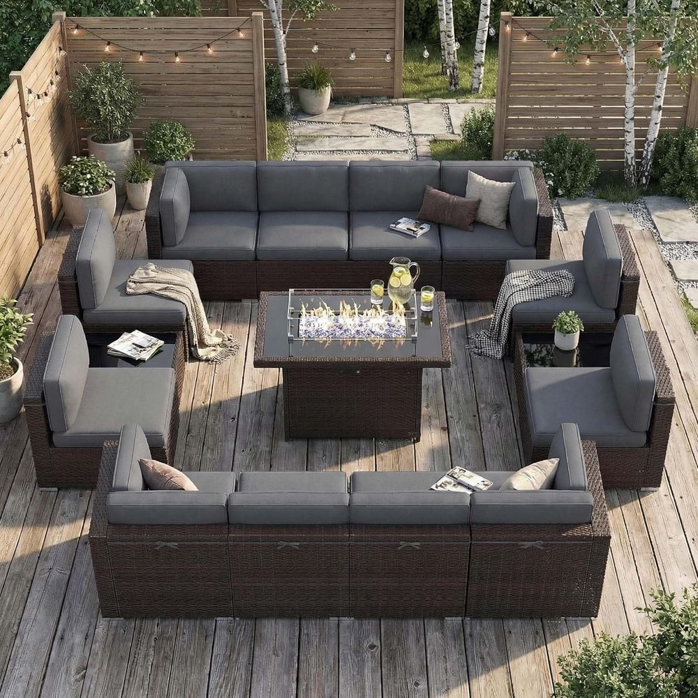 15 Parçalı Dış Mekan Veranda M - Outdoor Furniture Fire Table incelemesi ve fiyatı