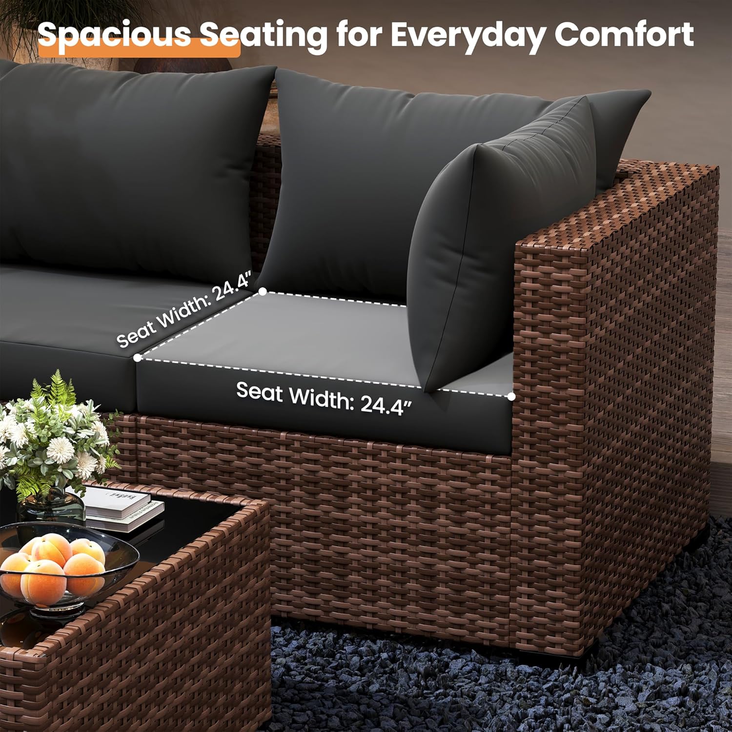 5 Parçalı Açık Hava Köşe Koltu - Outdoor Furniture Fire Table incelemesi ve fiyatı