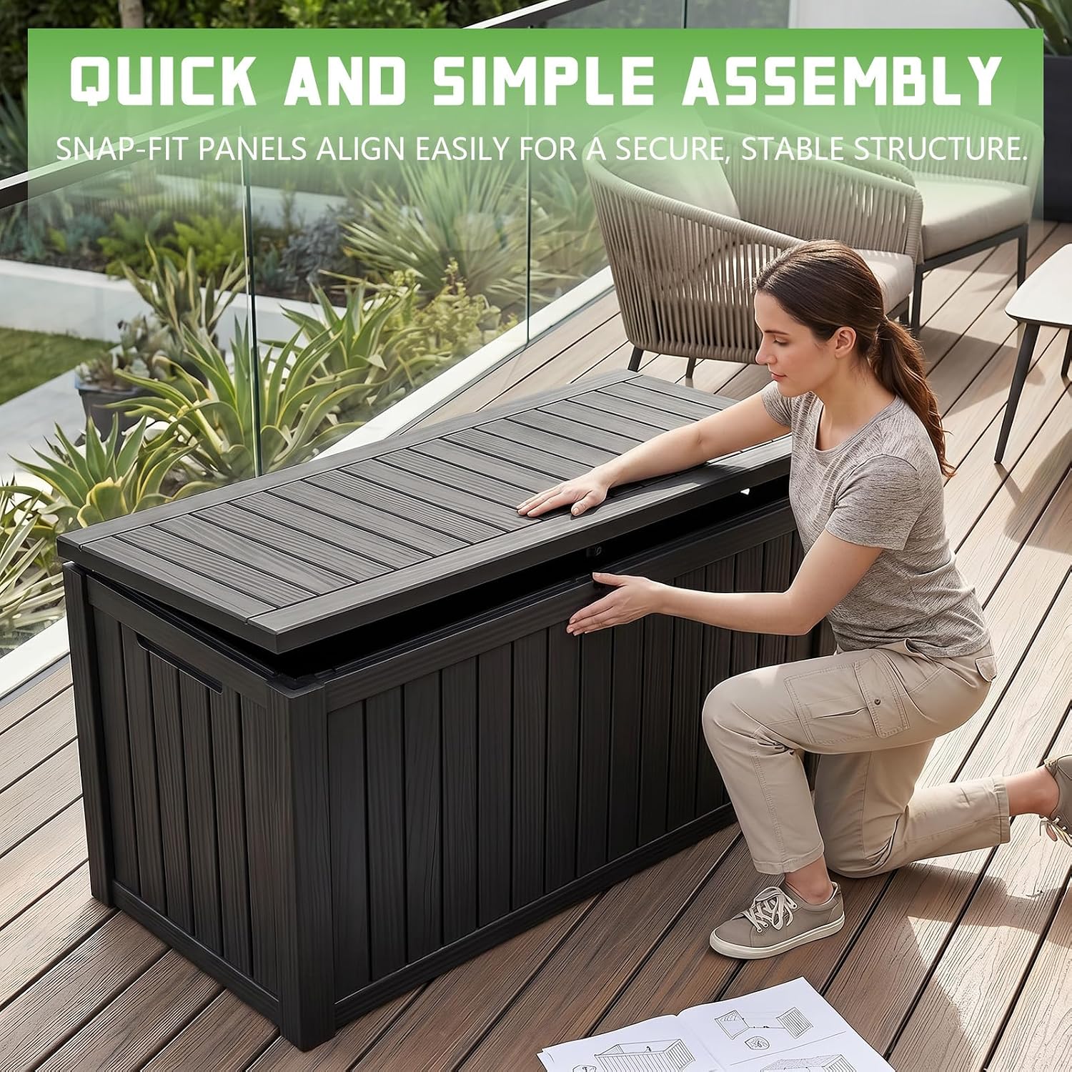 200 Galonluk Kilitlenebilir Re - Garden Storage Box incelemesi ve fiyatı