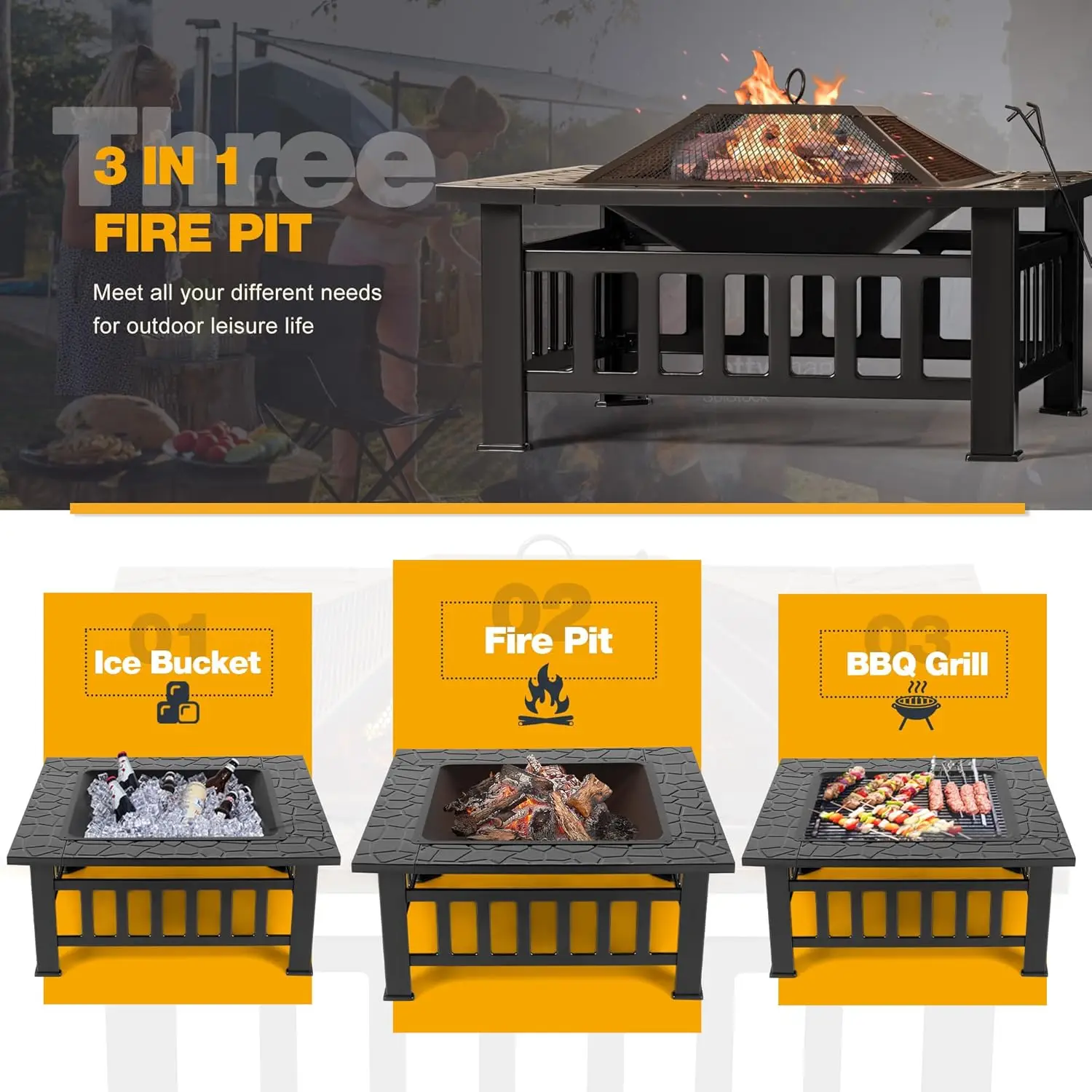 Dış Mekan Ateş Çukuru, 32 İnç  - Outdoor Furniture Fire Table incelemesi ve fiyatı