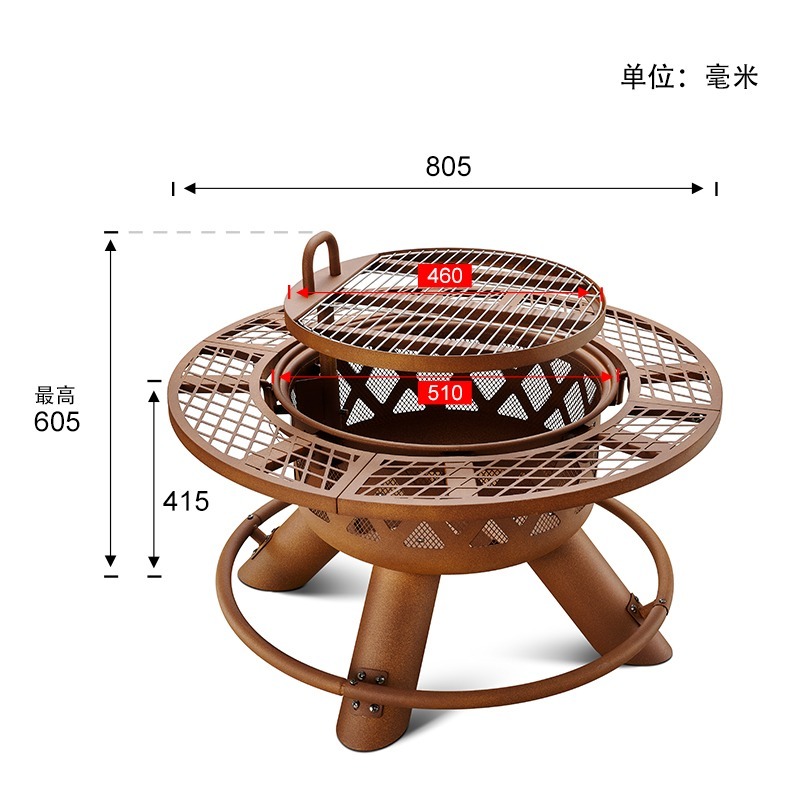 2026 Modern Dış Mekan Çelik Kö - Outdoor Furniture Fire Table incelemesi ve fiyatı
