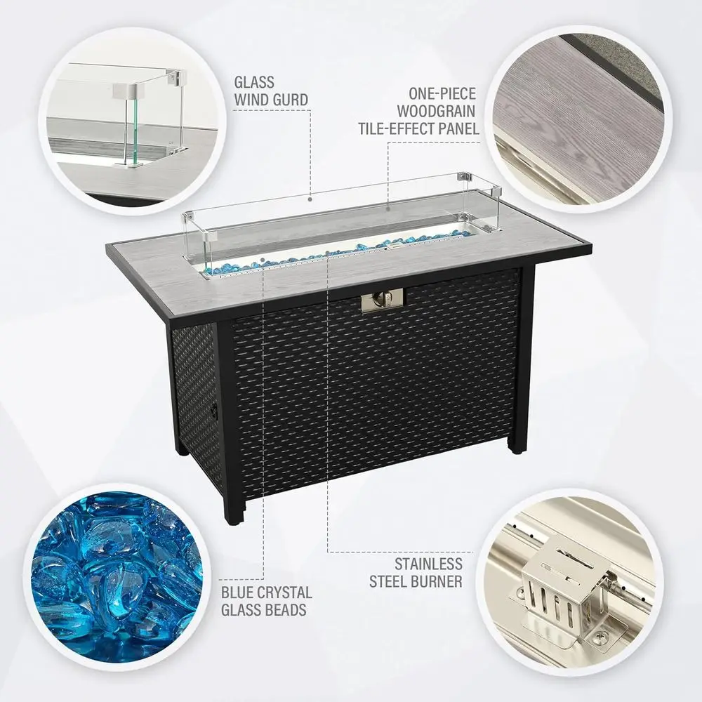 45 Parçalı Dış Mekan Veranda M - Outdoor Furniture Fire Table incelemesi ve fiyatı