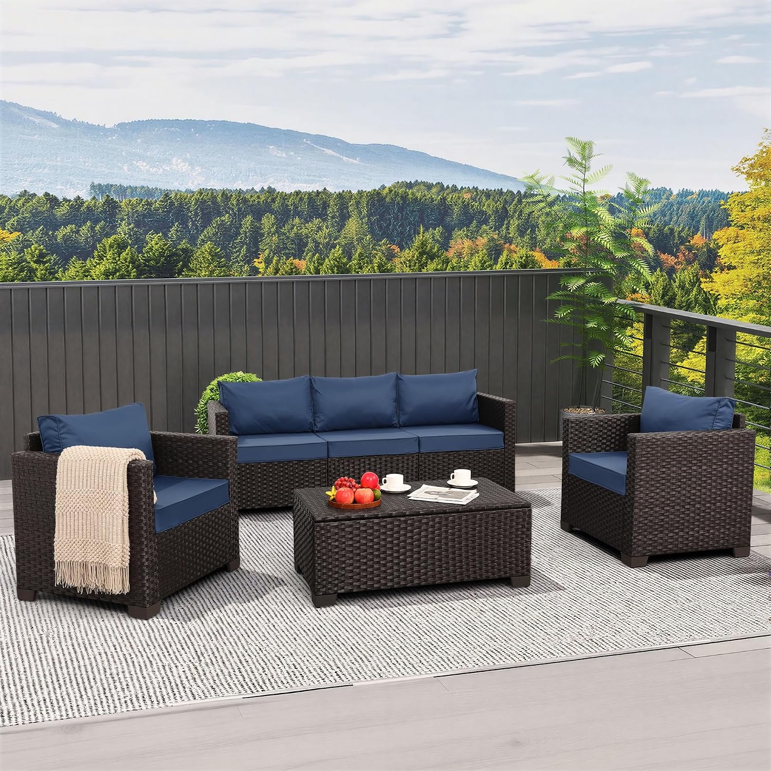 4 Parçalı Bahçe Mobilya Seti 4 - Outdoor Furniture Fire Table incelemesi ve fiyatı