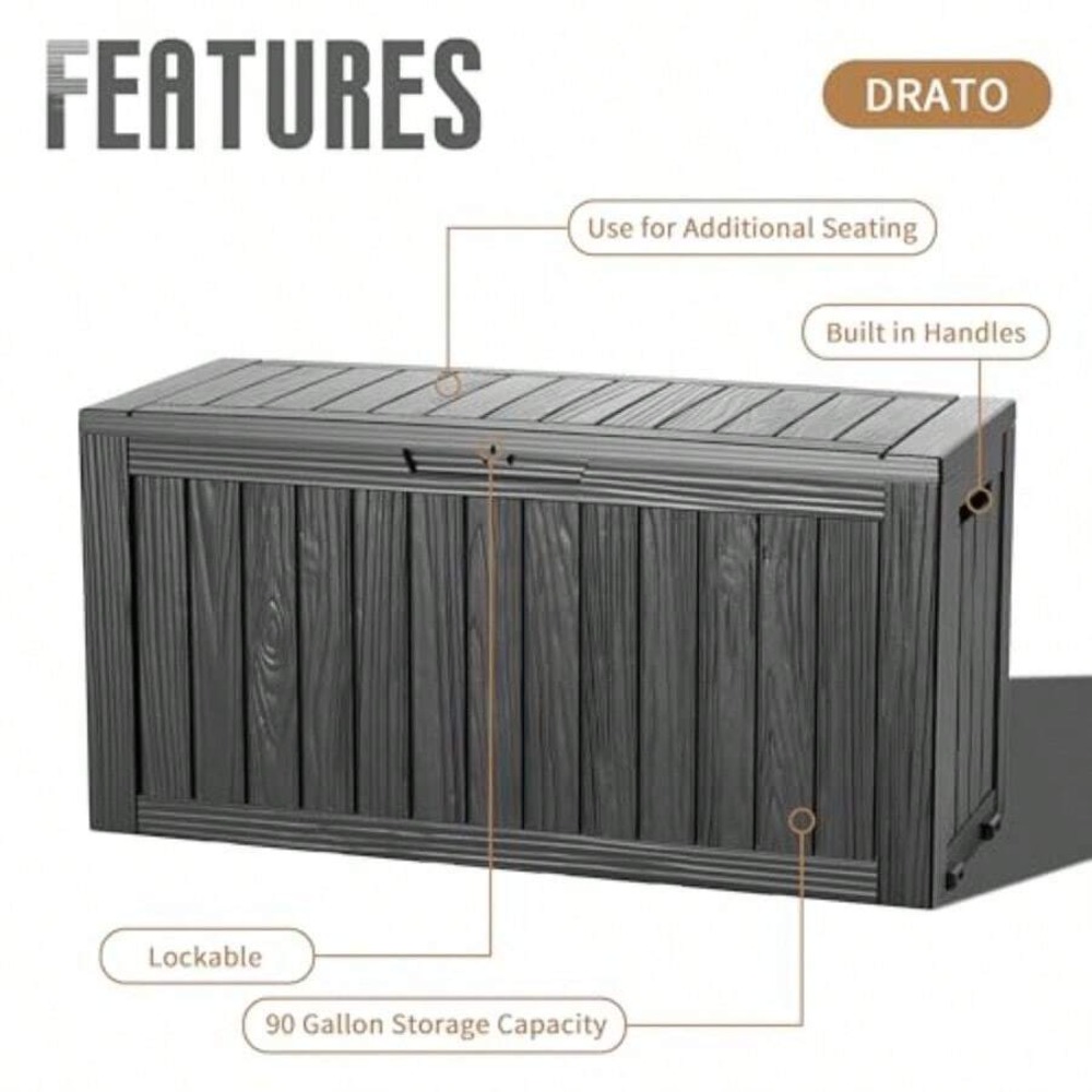 90 Galonluk Dış Mekan Saklama  - Garden Storage Box incelemesi ve fiyatı