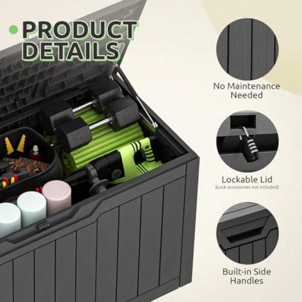 80 Galon Su Geçirmez Güverte S - Garden Storage Box incelemesi ve fiyatı